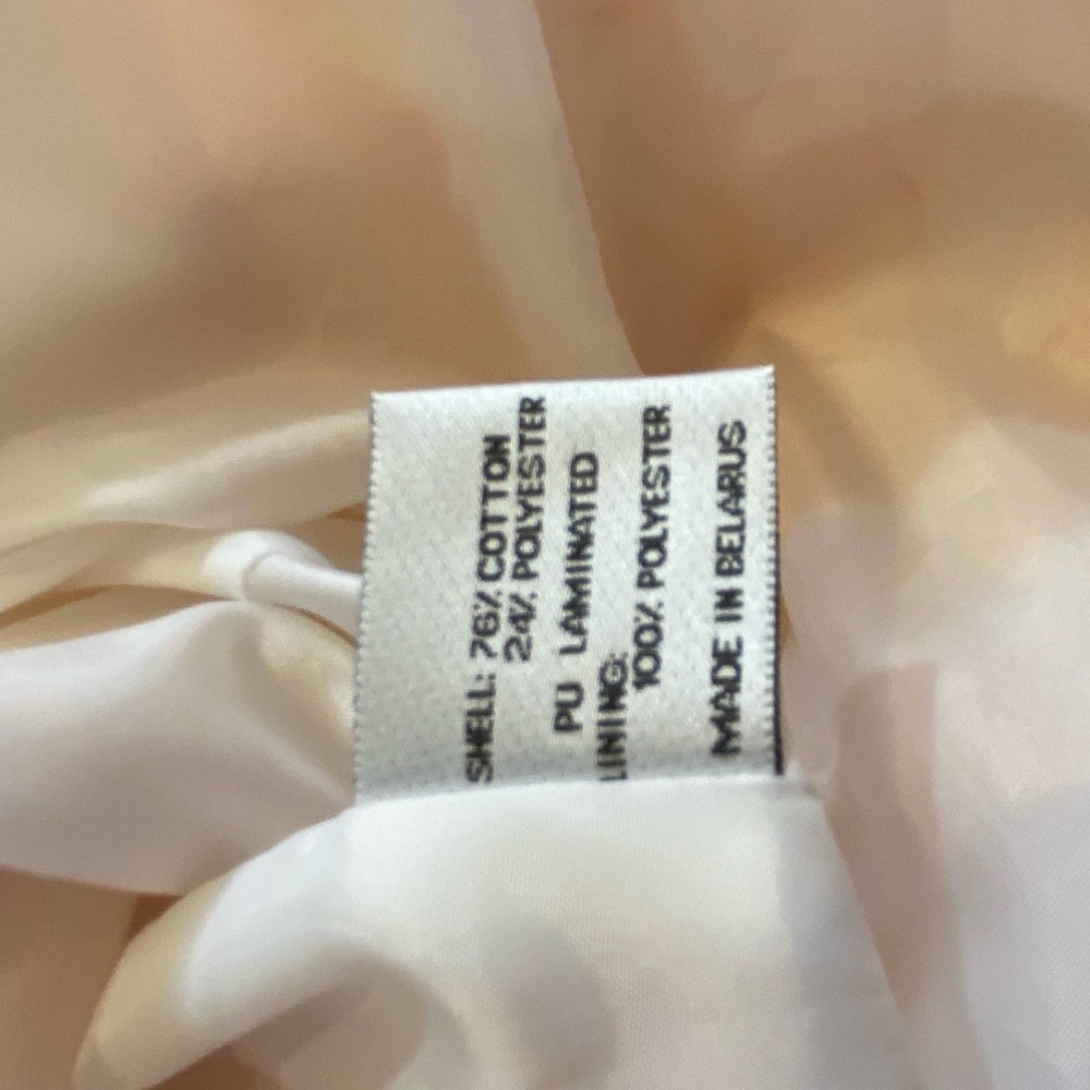 Bill Blass Large Orange/Peach trench/raincoat NWOT Cotton/Polyester - Picture 5 of 6